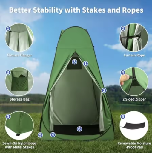 Camperio Pop-Up Privacy Shower Tent