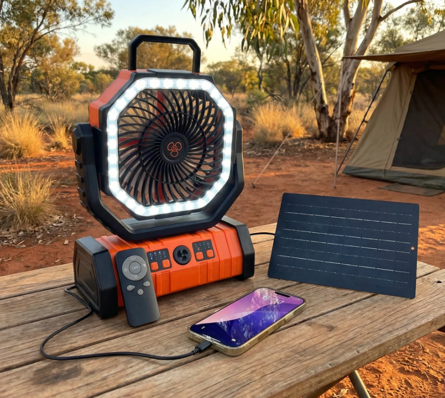 Camperio Portable Solar Fan