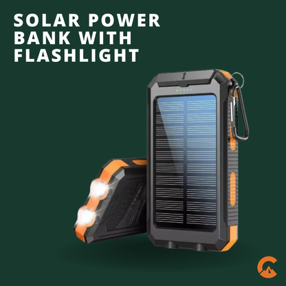 Camperio Solar Power Bank with Flashlight