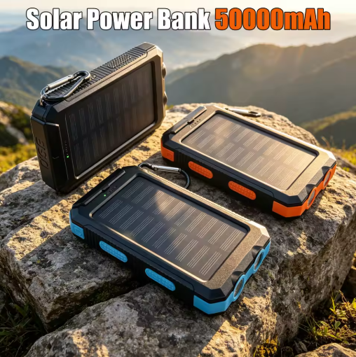 Camperio Solar Power Bank with Flashlight