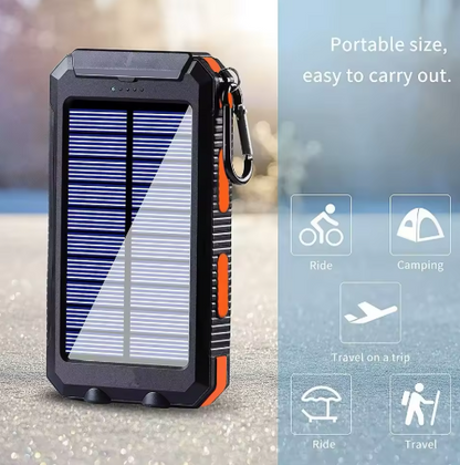 Camperio Solar Power Bank with Flashlight